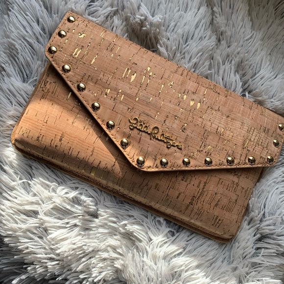 Lilly Pulitzer Handbags - Lilly Pulitzer cork St Barts studded clutch